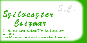 szilveszter csizmar business card